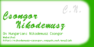 csongor nikodemusz business card